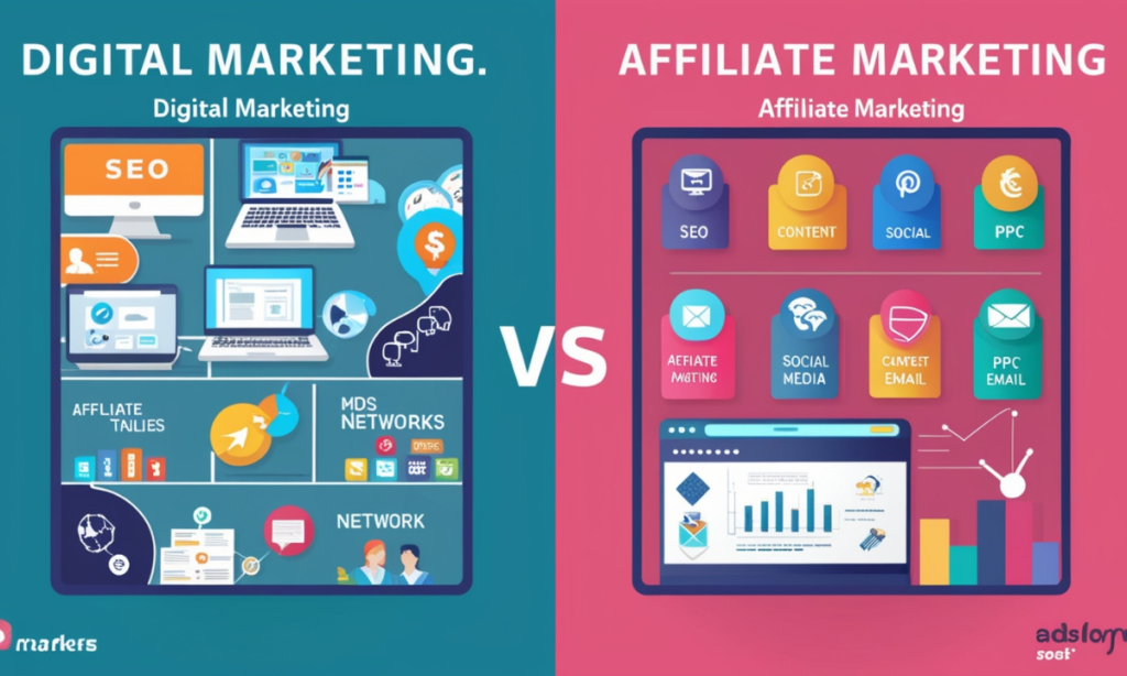 Digital marketing vs Affiliate marketing