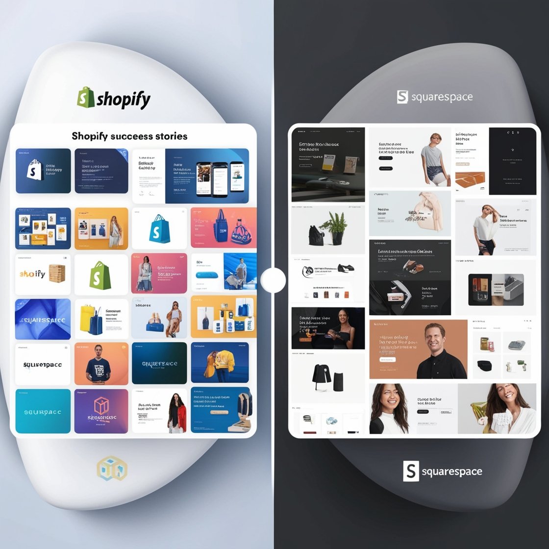 Shopify success stories vs Squarespace eCommerce examples